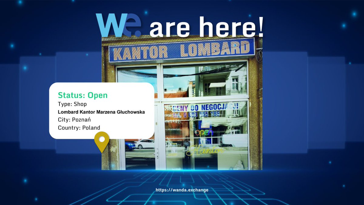 WandaExOfficial's tweet image. 🚀🎉 Partner Onboarded in #Poznan! 🎉🚀

Hey, Wanda Exchange fam! We&apos;ve got some incredible news to share: Lombard #Kantor Głuchowska is now officially a part of our growing network in Poznań, #Poland! 🇵🇱💼

This marks yet another milestone in our mission to make crypto…