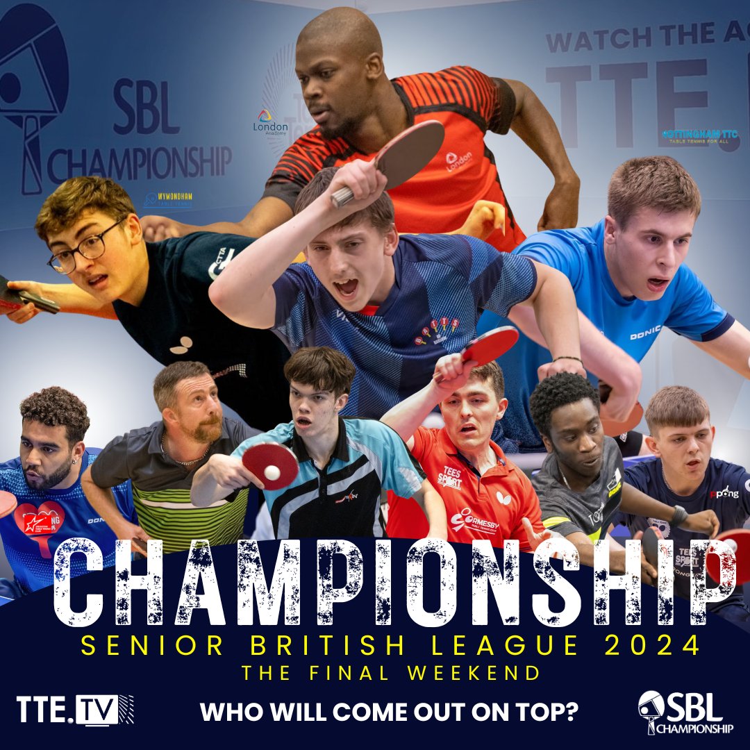 It's the final weekend in the #SBLChampionship 🤩🔥 and it's still all to play for at both ends of the table. You'll be able to watch the action back from Monday on TTE.TV 🏓 #tabletennis #sblchampionship #england #tte.tv