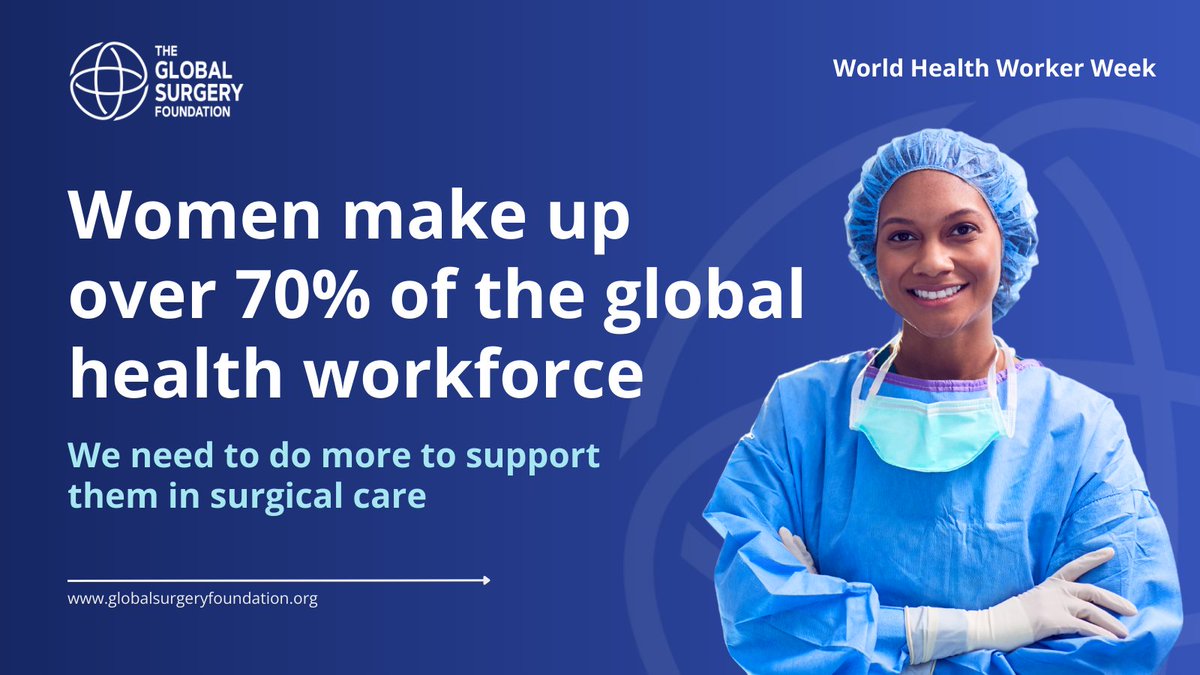 It's World Health Worker Week. Women make up over 70% of the global health workforce.

Yet, we are not tapping into this potential enough. E.g., only 7% of surgeons in Sub-Saharan Africa are women. We must do more.

👉globalsurgeryfoundation.org/womens-health

#WHWWeek #SafeSupportedHealthWorkers