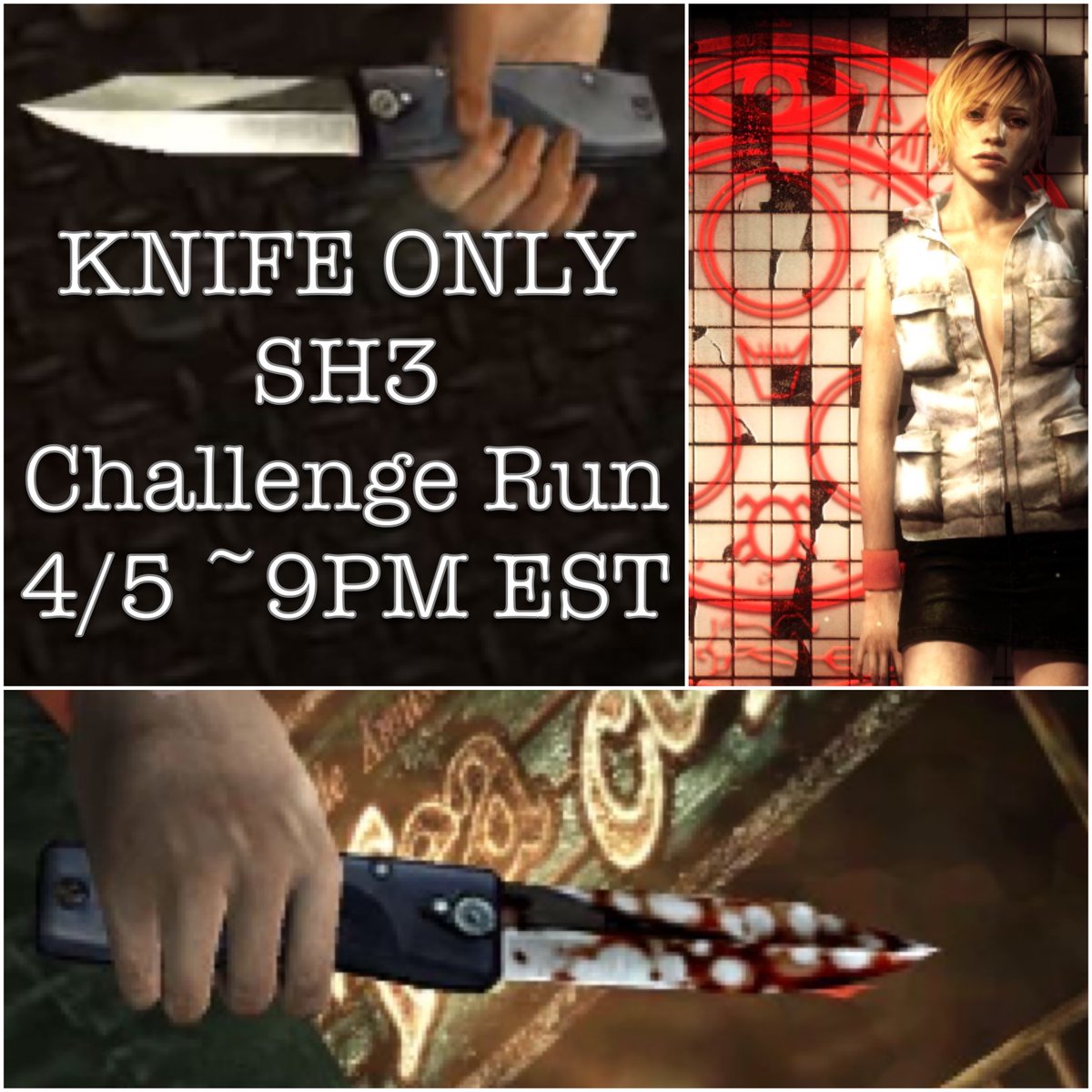 ❤️ SH3 Knife Only Challenge is back! Also plz check out the Gamers for Giving event this weekend (5-7th) for helping reduce isolation for hospitalized children through video games. Where to donate: gamersforgiving.org ❤️