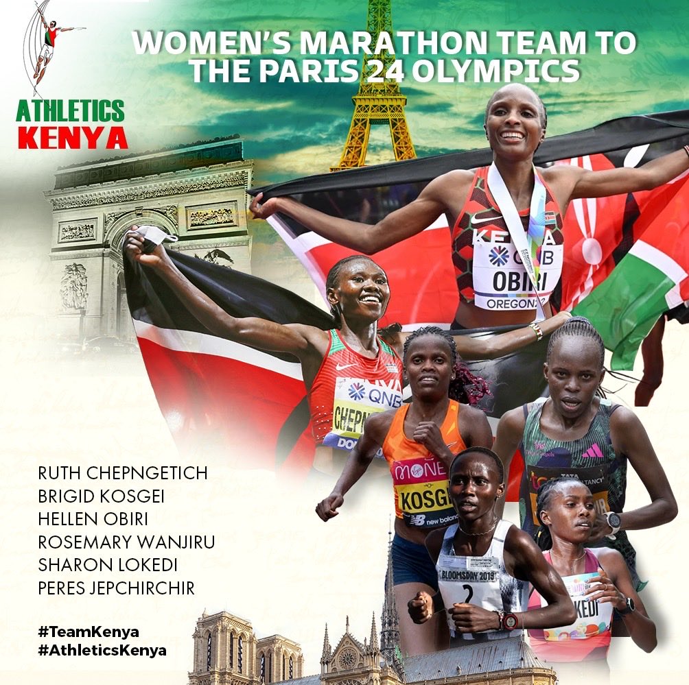 Kenya Marathon Team to Paris 2024 Olympics Games.