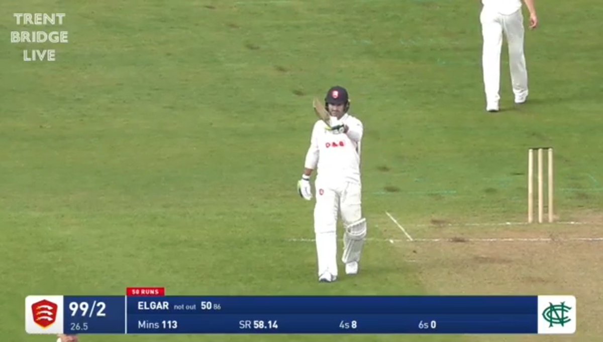 Dean Elgar debut half century for Essex 👏 

Watched a bit of it earlier. Still such a quality player 👌

#CountyCricket