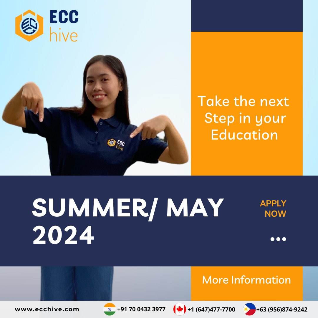 Secure your spot for the May 2024 intake now! 

Email: inquiries@ecchive.com
WhatsApp: +1(647)-627-5400
Phone: +1(647)-477-7700
Website: ecchive.com

#ecchive #canada #internationalstudents #studyincanada #educationconsultancy #canadaimmigration #educationconsultant