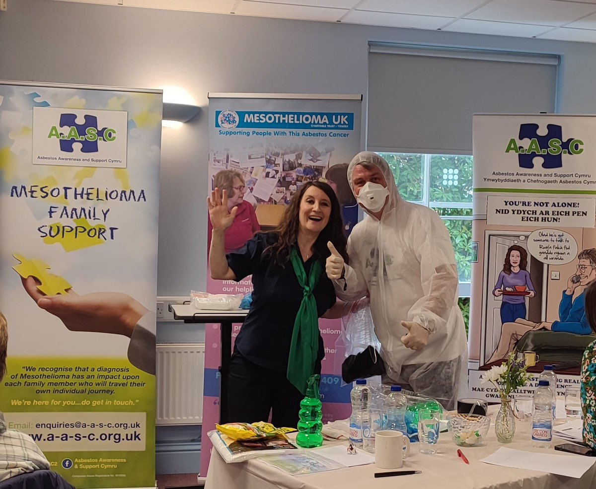 Great opportunity to raise #awareness of the dangers of #asbestos exposure at our #GAAW event in West #Wales & to share useful guidelines & resources from HSE (#Health & #Safety Executive) & the need for protection for #DIY in the home too! (Experts there for ‘do s & don’ts’!)