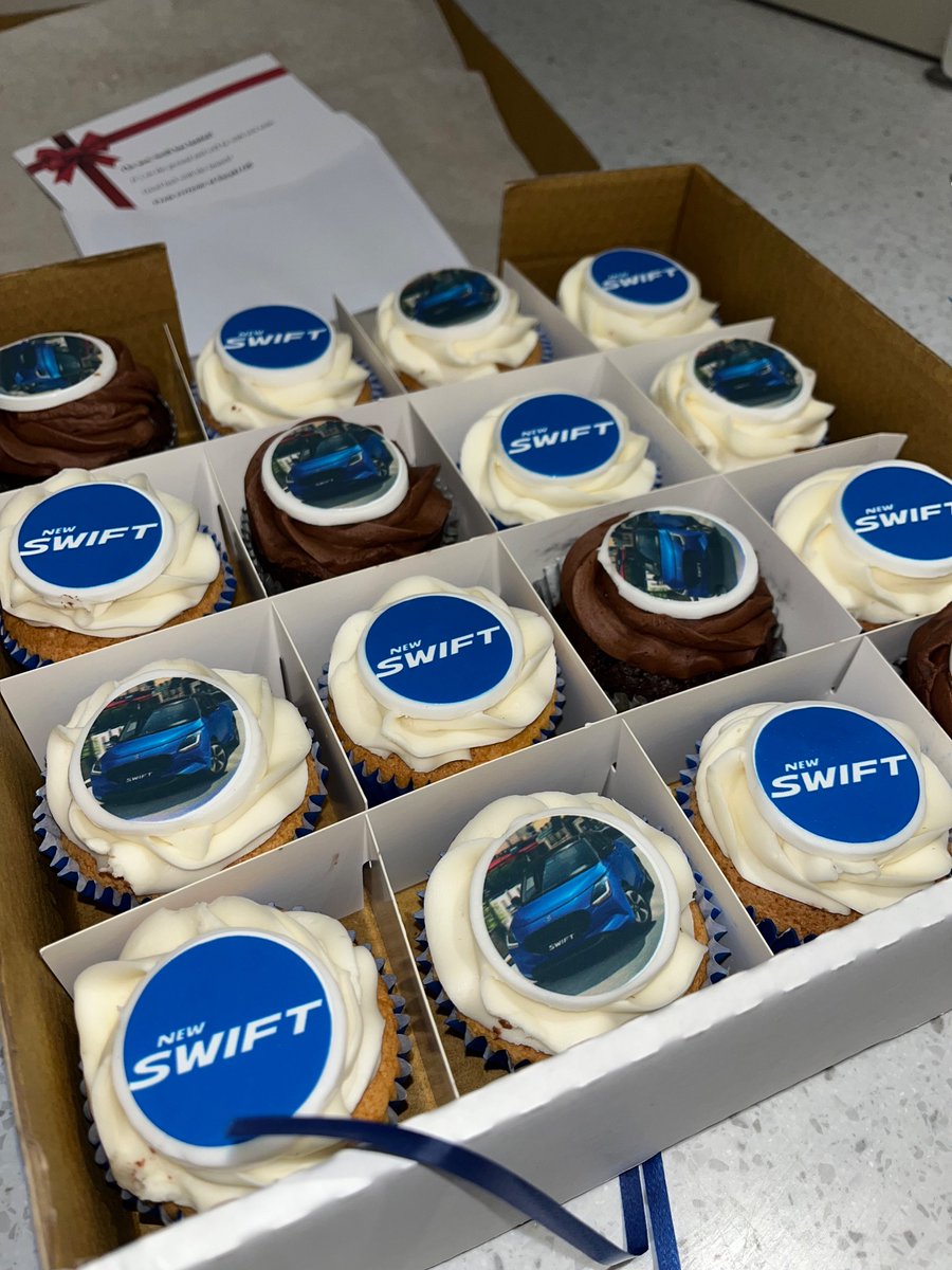 A big thank you to @SuzukiCarsUK  for the lovely cupcakes to celebrate the all-new Suzuki Swift arriving in our showroom this month! 🧁🚙

Have you registered your interest yet? 🎉

📩 sales@premier-car.co.uk
📞 01706 615 156

#Suzuki #SuzukiSwift #PremierAutomotive #Rochdale