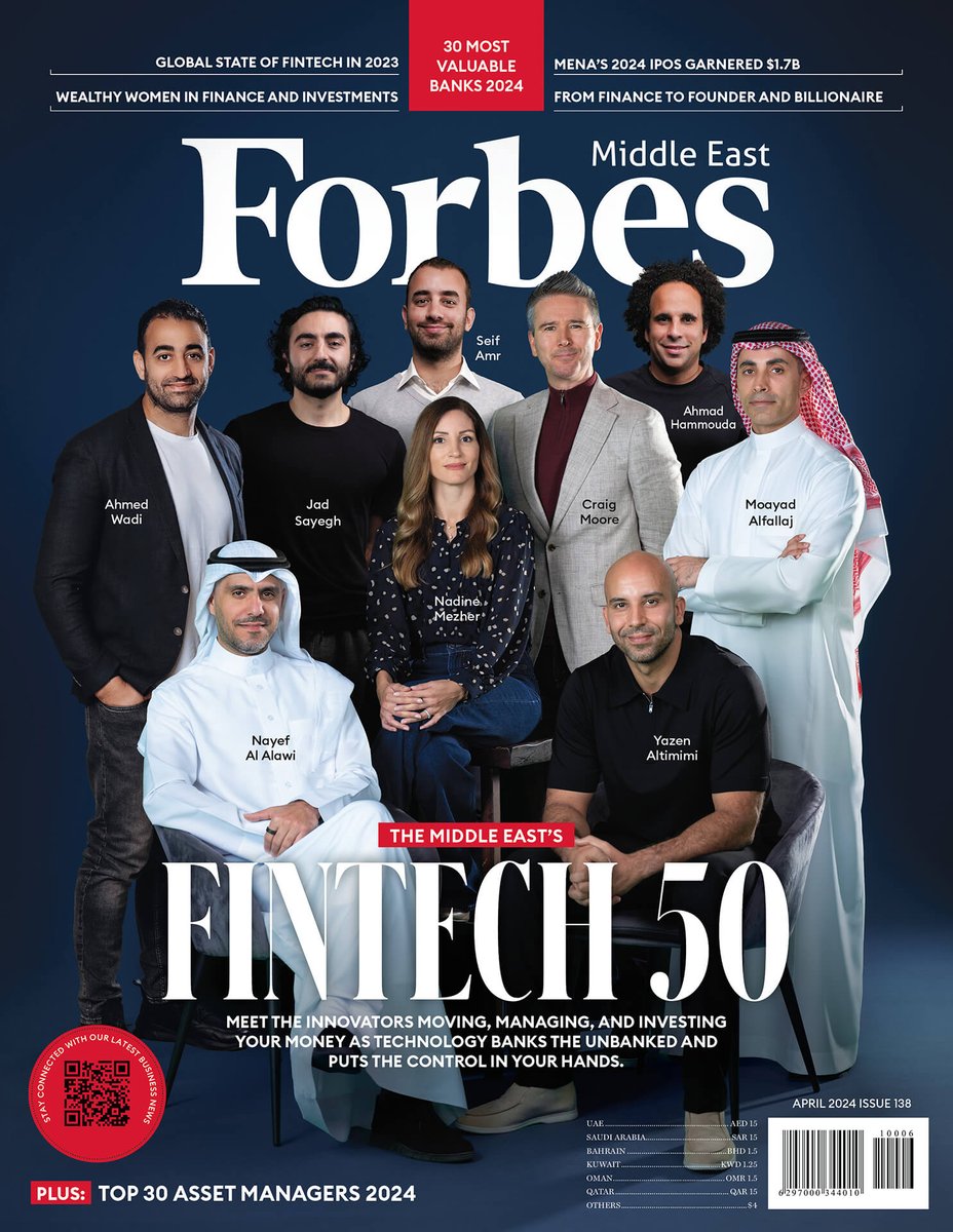 Our April issue features the innovators moving, managing, and investing your money, with three lists highlighting the Middle East’s Fintech 50, 30 Most Valuable Banks, and Top 30 Asset Managers.

#Forbes #MostValuableBanks

 Full Magazine Link: 🔗 on.forbesmiddleeast.com/a8346c