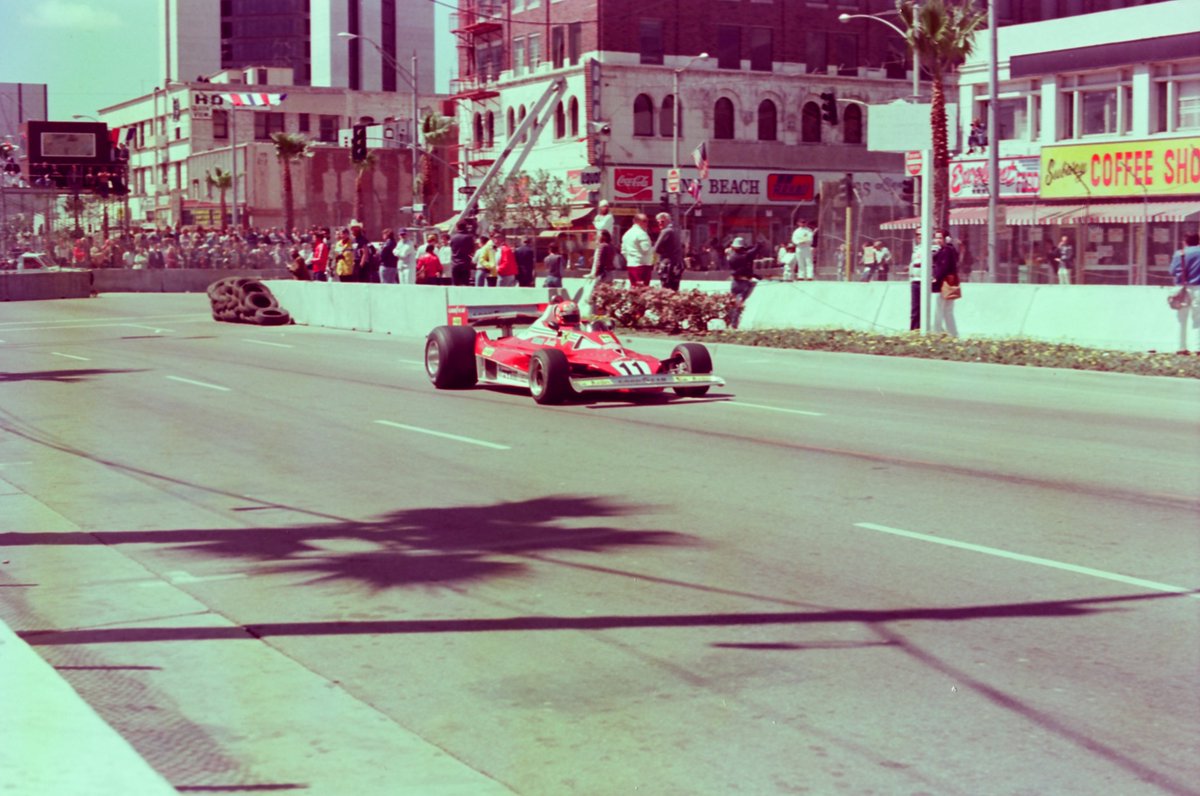 Well, I'm late (as usual), and it's 'Ferrari Friday'!, so let's hurry back to 1977, Long Beach California, for the USGP to check in on the Ferrari 312T's of Niki and Carlos. From 'when they were new'.