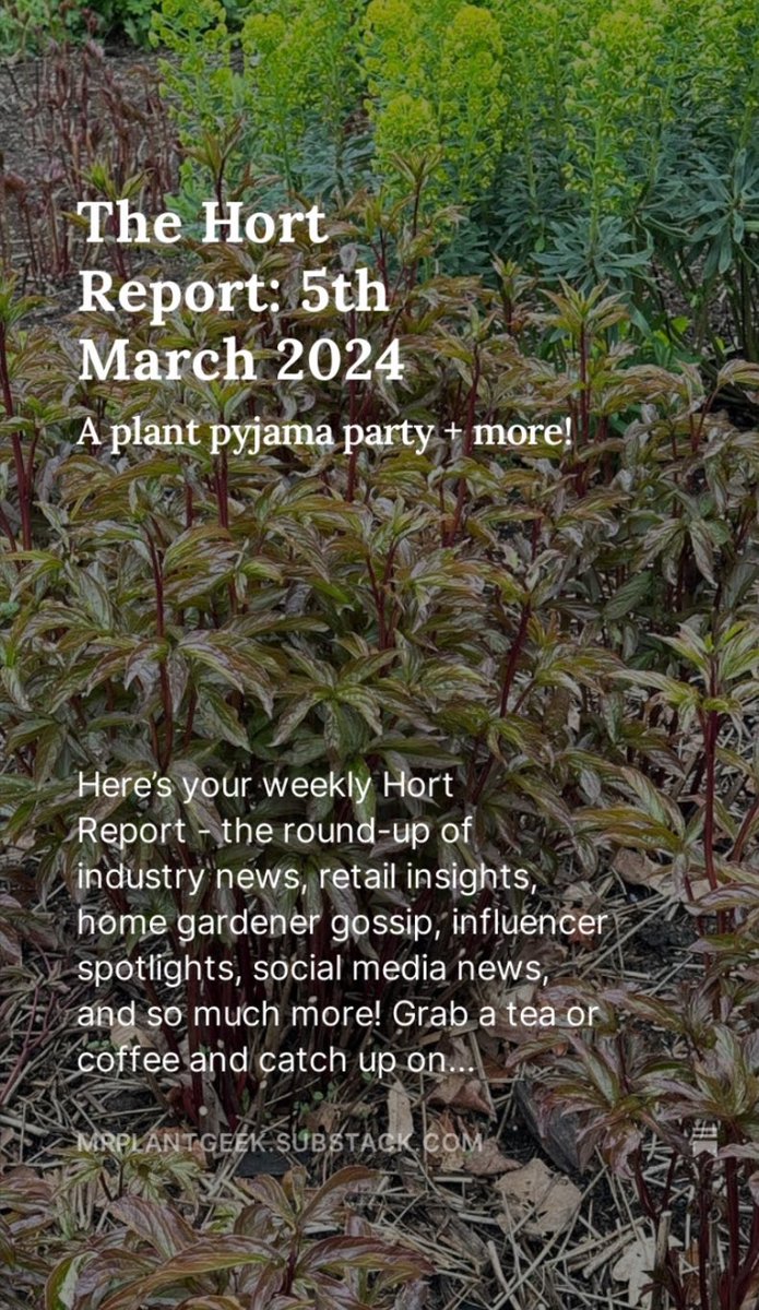 The Hort Report is out! From garden centre revamps to plant pyjama parties! Eating Hostas to flamboyant florists.. lnkd.in/esVzZZQj