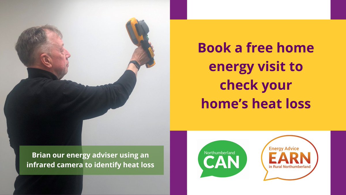 Did you know we have an infrared camera to identify heat loss in your home? 🔥🏡

Our energy advice team are totally independent so you can trust them to give #energyadvice that's best for your circumstances. 

Book a free home visit - email energy@ca-north.org.uk
#Northumberland