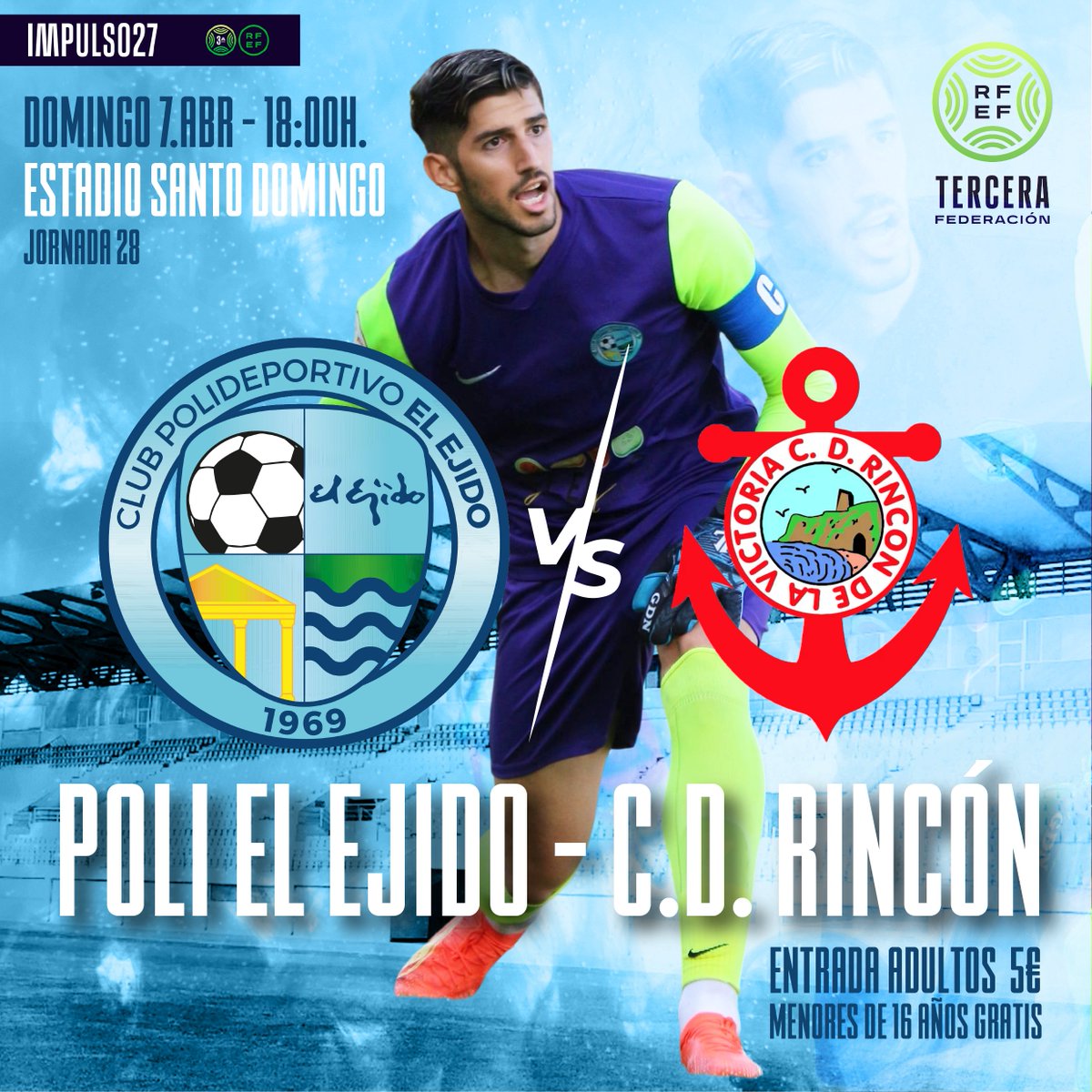 Poli_ElEjido's tweet photo. Partido crucial, en el que presentaremos antes a nuestras equipos base y nos acompañarán💪💙

📅 7 Abril
⏲ 18h
🆚 @CDRinconOficial
🏟 Municipal de Santo Domingo
⚽️ Presentación Bases 16:30h

Twitch 🔗https://t.co/hJvJh7NE2k
📺 🔗https://t.co/jWkpy5UKTC

#MuchoPoli #VamosEjido https://t.co/oV0TNMR6ew
