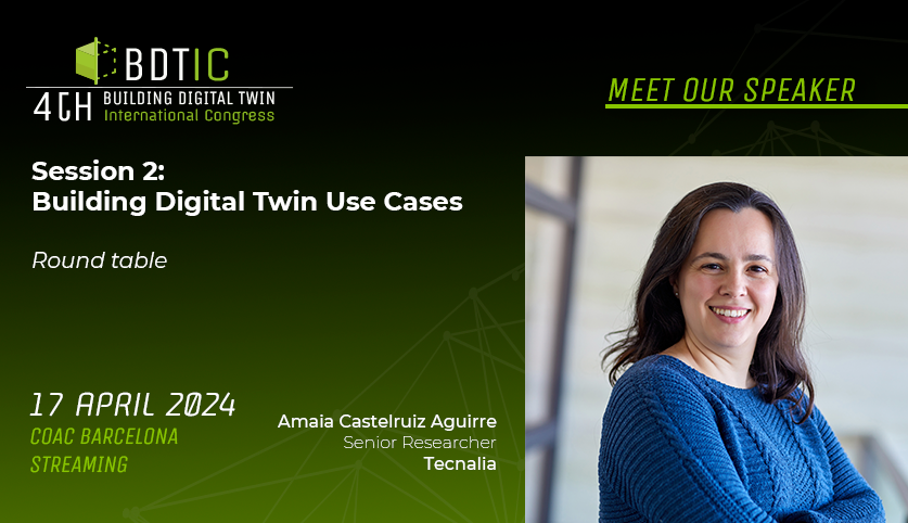 Amaia Castelruiz from @tecnalia will be moderating round table during 4th #BDTIC Register at the 4th #BDTIC 📅17/04/2024 📍 @COACatalunya Register at: ➡️ bit.ly/4thBDTIC BDTIC #BuildingDigitalTwins