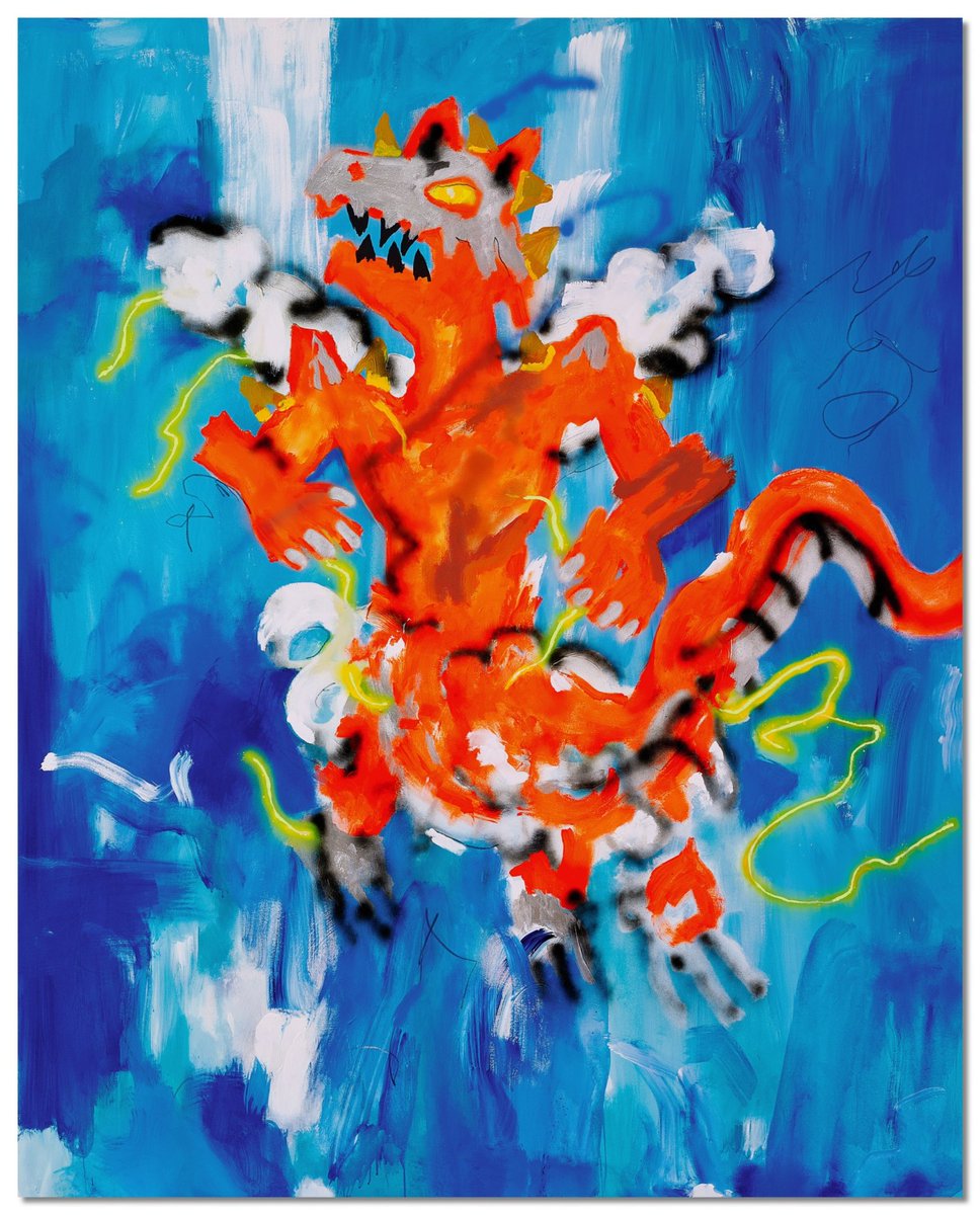 #AuctionUpdate: Robert Nava’s ‘Neon Dragon’, particularly resonates as the year of the dragon gets underway, sells for HK$2.54 million at #SothebysHongKong
