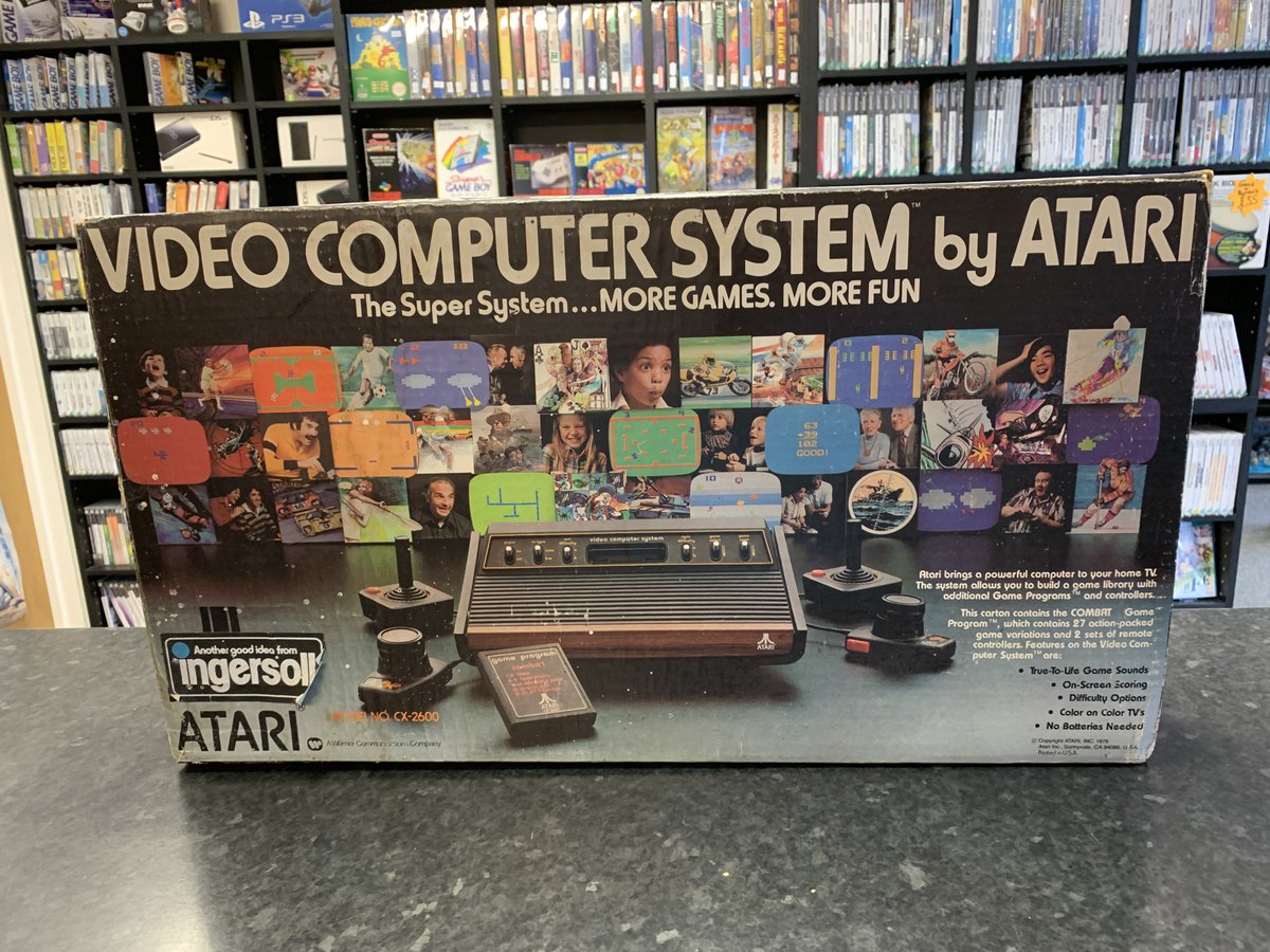 NEW IN A nice condition Atari 2600 woody! Complete with: Inserts Paperwork Boxed Controllers Boxed Paddles Boxed Combat £125 #retroshop #retrogaming #retrogamingcommunity #xbox #playstation #sega #nintendo #atari #retrotoys #toys #leighonsea #southend #rayleigh #essex