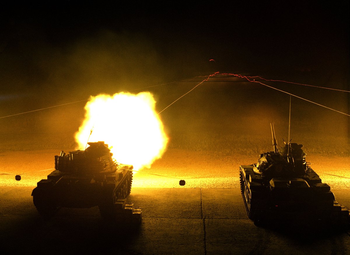 Firepower Tank Friday - M60A1s doing nightfire in the 1970s, days before thermo sights!  #tanks #armor #1970s #m60a1 #patton #firepowertankfriday #tanklover #ilovetanks