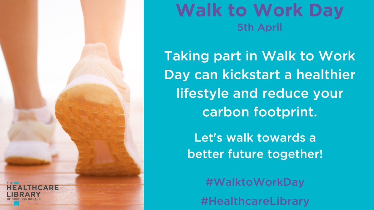 healthcarelib's tweet photo. #WalktoWorkDay is a chance to change up your routine by leaving the car keys at home and getting active. 

#HealthcareLibrary

@NHSCTrust @SouthernHSCT @setrust @WesternHSCTrust @BelfastTrust
@HSC_NI https://t.co/eSjicb8ZYE