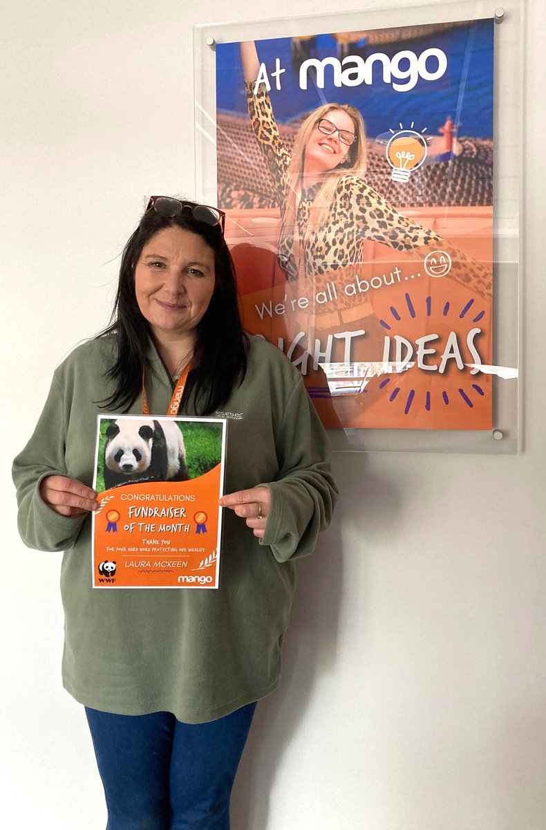 Another great round of feedback from @wwf_uk 👏 awarding Fundraiser of the Month this time to Laura for her professionalism, clarity and warmth when handling supporter calls – congratulations! 😁🏆

#WWFUK #fundraiserofthemonth #staffspotlight #talktomango