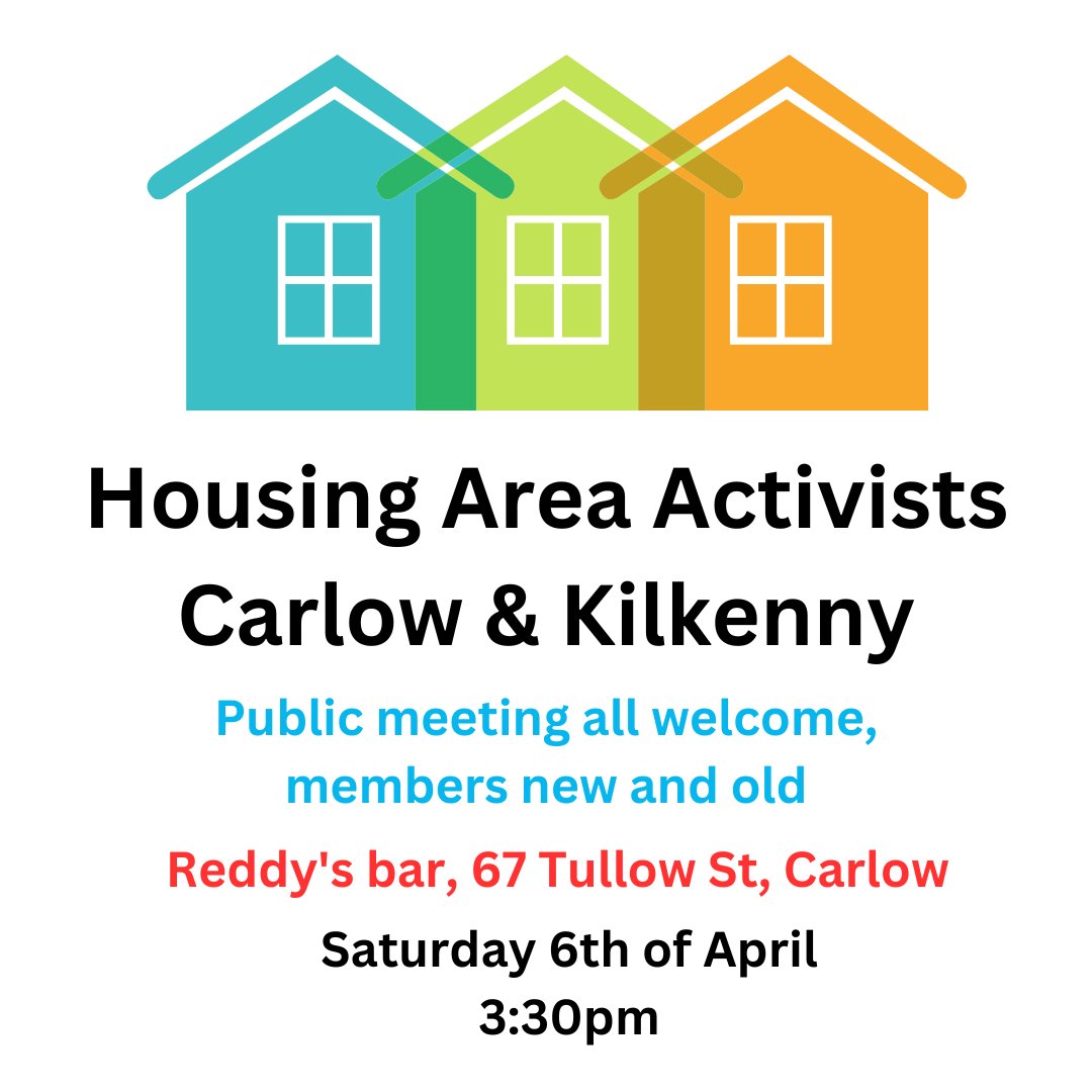 Come and join us for a chat on housing in the area and what we can do to work for change. All welcome, old members and new faces! 📆Saturday 6th (tomorrow) ⏰3:30pm 📌Reddy's bar