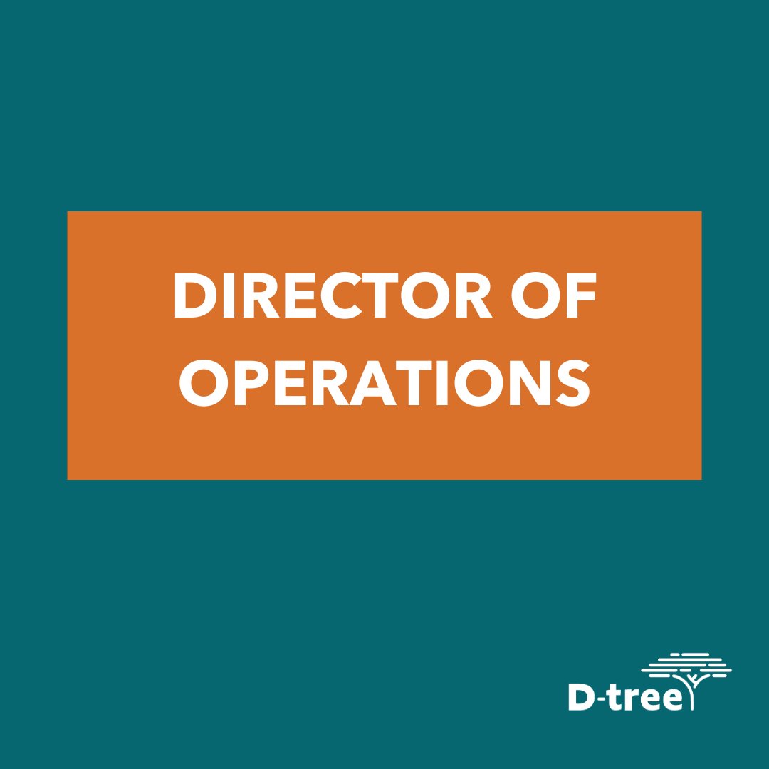 👩🏾‍💻 Apply now! We are recruiting for a Director of Operations, to make sure we have the right people, processes and structures. 💸 Annual salary: $95,000 to $120,000 📍 East African Time Zone. Work permit sponsored in countries of operations 🔗dtree.bamboohr.com/careers/34?sou…