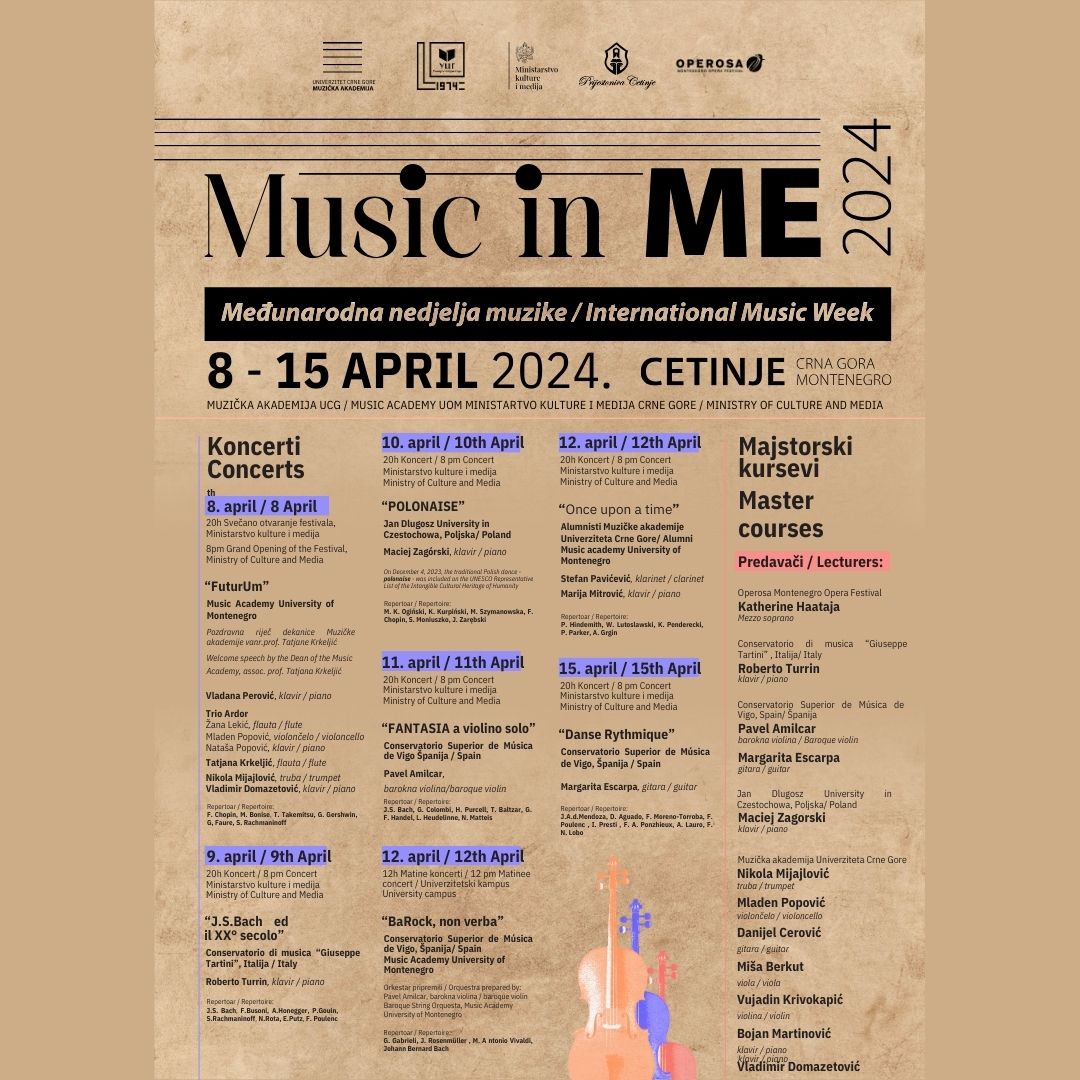 Following a Memorandum of cooperation, Operosa Founder Katherine Haataja together with colleague and pianist Tea Djordjevic will be working with young Montenegrin vocal talent during Music Week Montenegro organised by the Cetinje Music Academy.