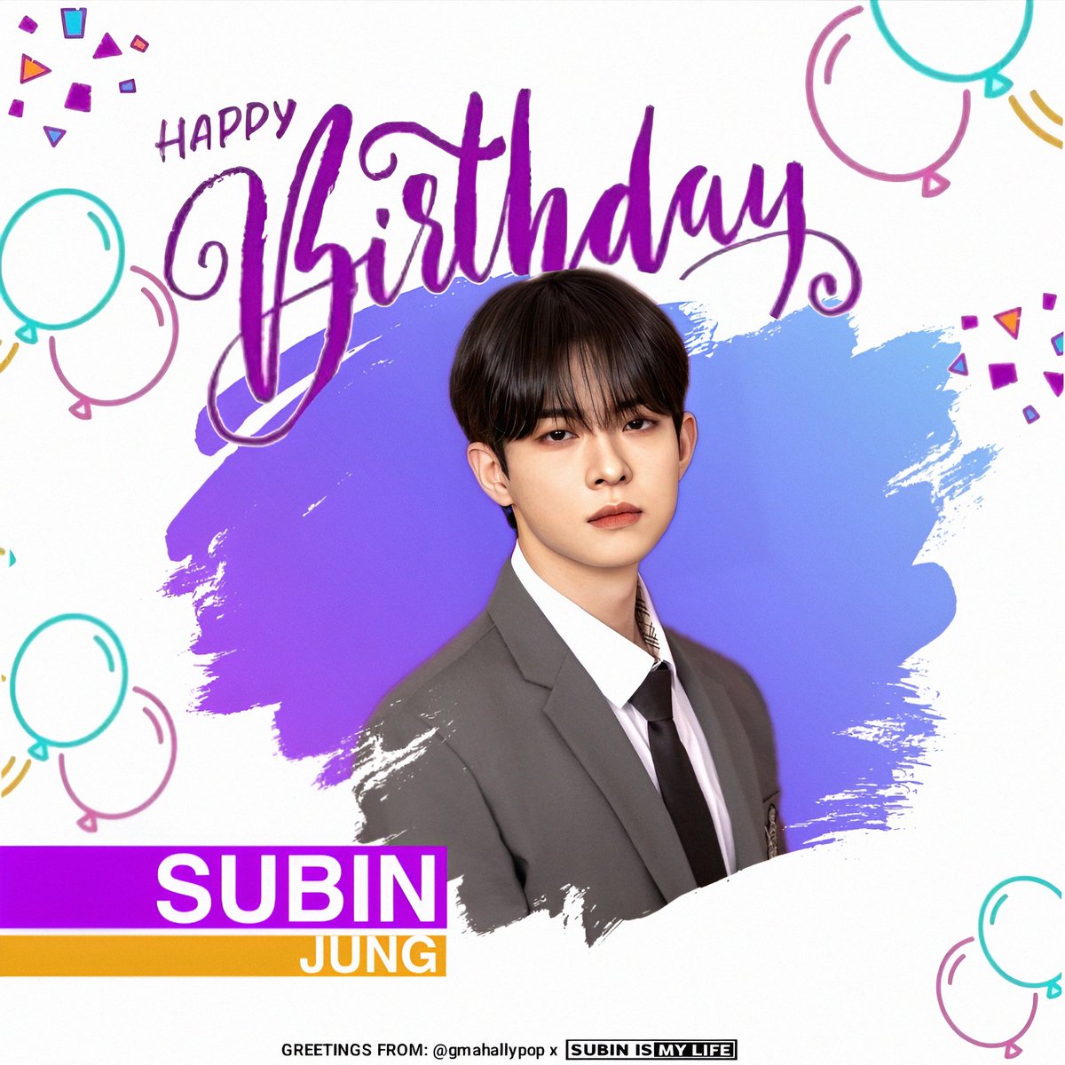 Dear Subin,

Happy 25th Birthday to the love of my life! 💖 I hope this day brings you immense joy and happiness. You are truly special to me, and I am grateful to have you in my life. Your presence brightens up my days, and I cherish every moment we spend together.
 #JUNGSUBIN
