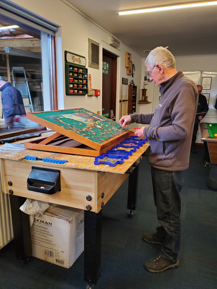 1 of 2 SMSA visited Bridge of Don and District Men's Shed to gauge interest in an MOT4Men preventative health workshop. During our visit, Shedders were working on a street sign prop for Aberdeen Student Show’s Mounthoolin Rouge! at Aberdeen's His Majesty's Theatre.'