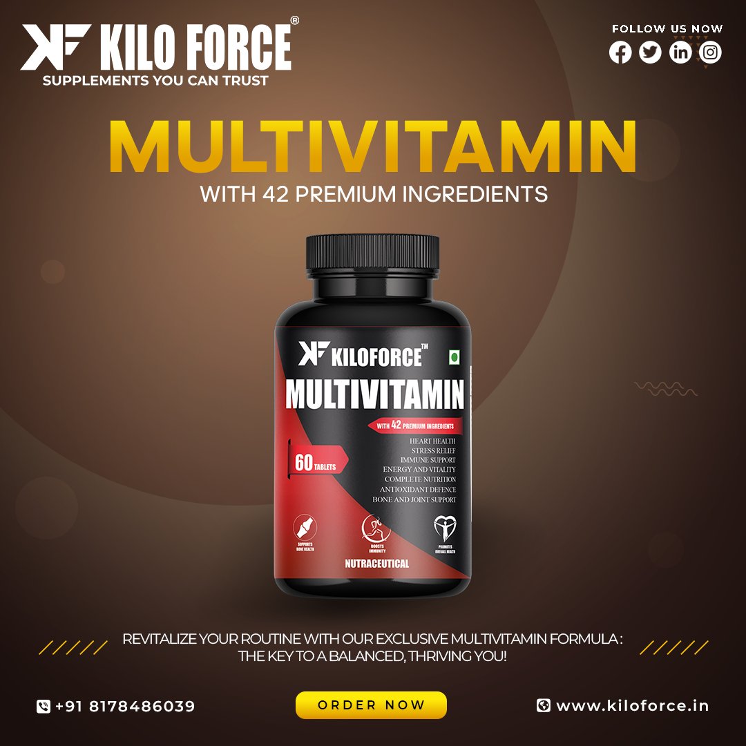 kiloforce_'s tweet image. REVITALIZE YOUR ROUTINE WITH OUR EXCLUSIVE MULTIVITAMIN FORMULA: THE KEY TO A BALANCED, THRIVING YOU!

✔️Available on our Website (🔗link in Bio🔗)
✔️ Available on Amazon &amp;amp; Flipkart
.
.
.

#MultivitaminMagic #WellnessBoost #supplements #healthylifestyle #protein #preworkout