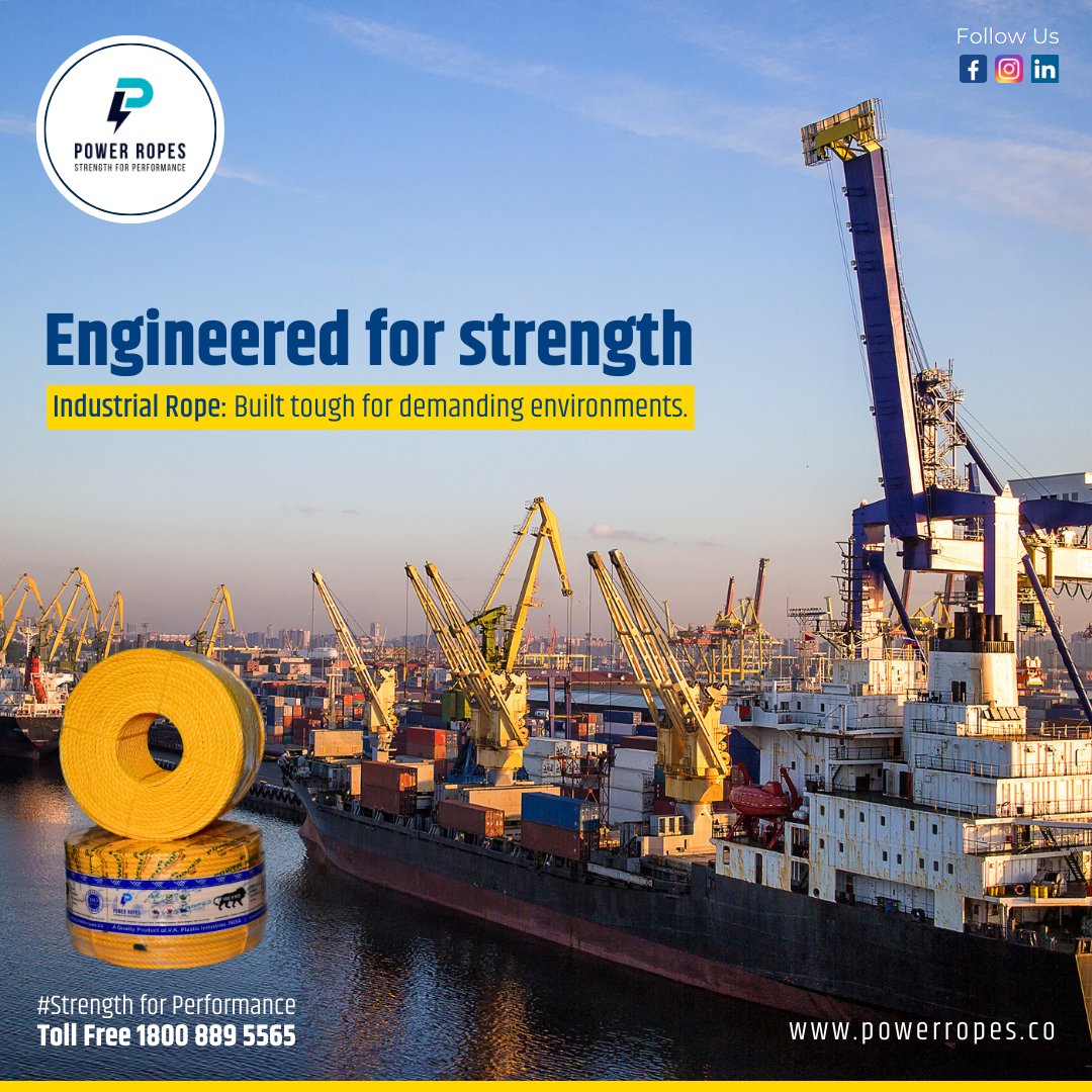 Strength that endures, performance that excels. Industrial Rope: Engineered for rugged resilience. 💪🏭 

#EnduringStrength #RuggedRopes #PerformanceExcellence #industrialrope
