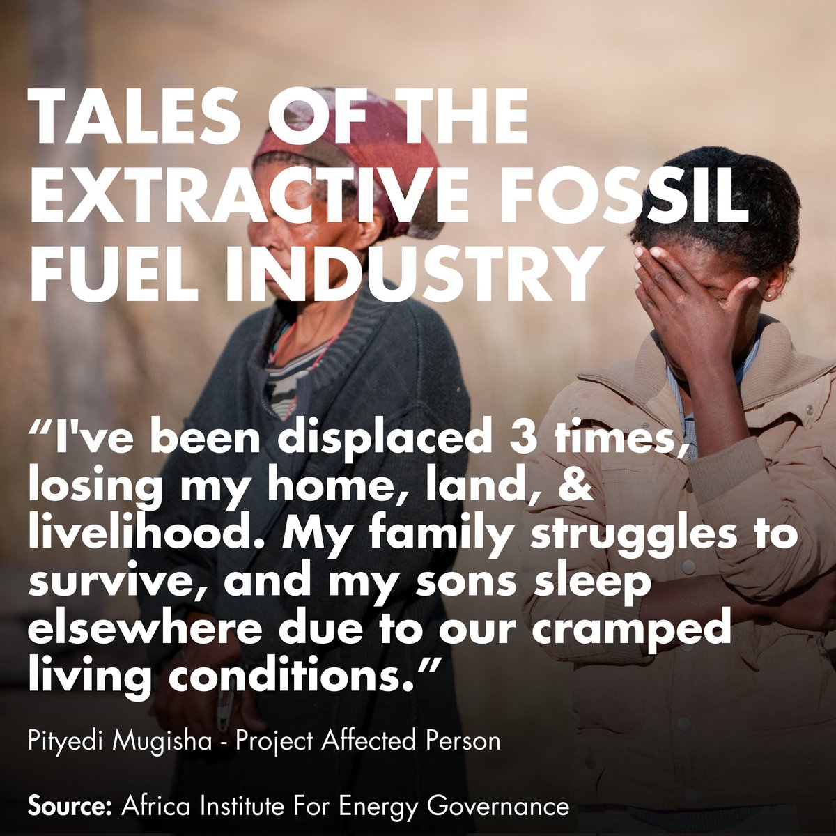 ➡️Family now struggles to survive after displacement. #100YearsOfClimateDamage #CenturyOfClimateChaos #STOPTOTAL #EndFossilFuels @TotalEnergies @TotalEnergiesFR @Europarl_EN