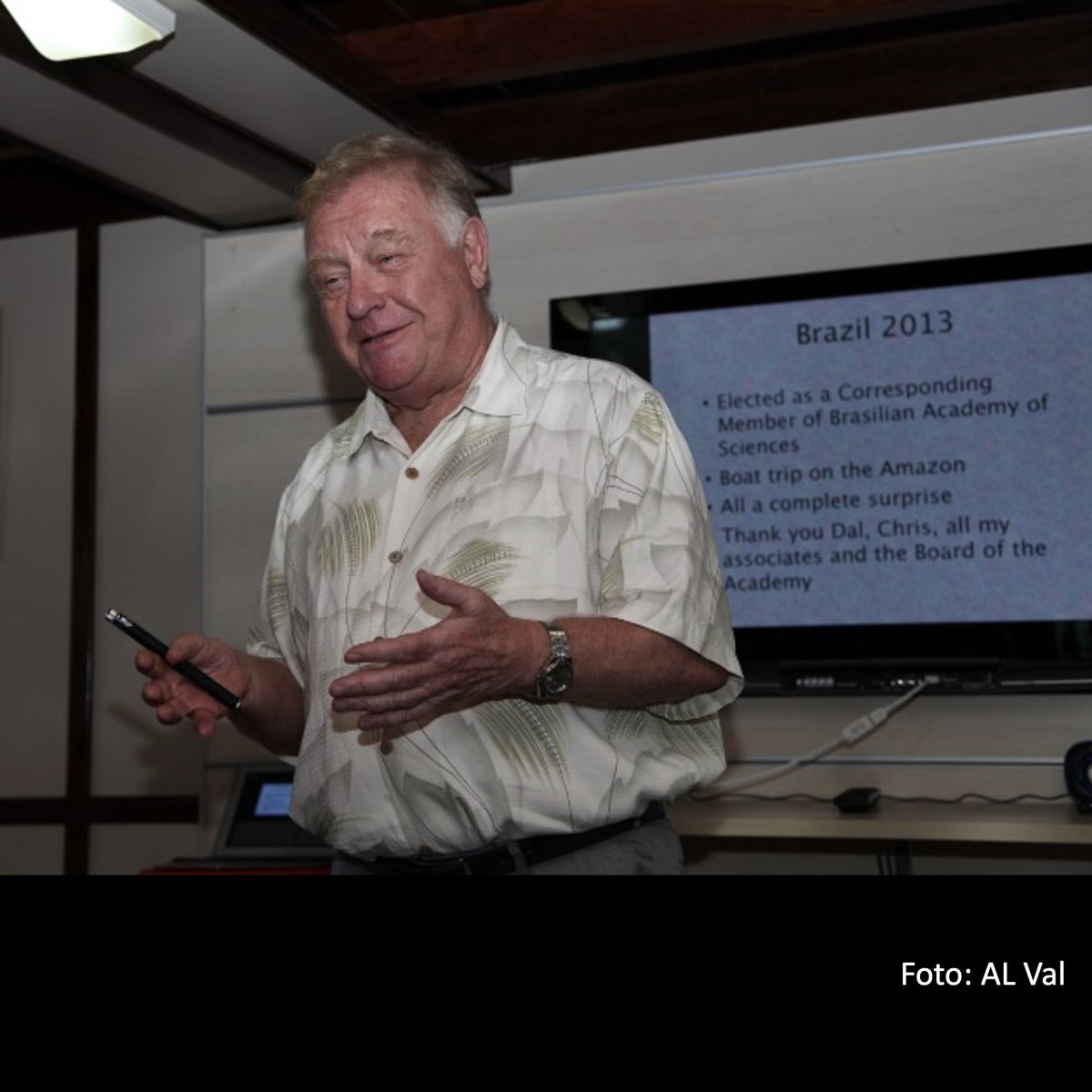 David Randall (Dave) - Vá com Deus
Um homem excepcional, um cientista singular, um professor atento. Contribuiu como ninguém com a Fisiologia Comparada. Chefiou a expedição Alpha Helix à Amazônia em 1976. Minha vida profissional representa muito do que aprendi com Dave.