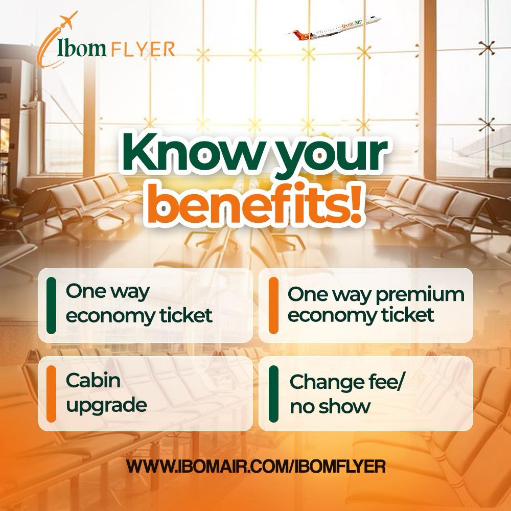 ibomairlines's tweet photo. Are you an Ibom Air frequent flyer? Know your benefits! 

For details, visit https://t.co/JKIQvkspnS

#ibomair #frequentflyer #travel #nigeria #accra #ghana https://t.co/D6GtWWkNhK