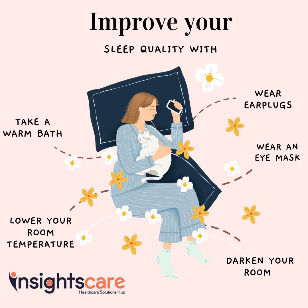 Improve your sleep quality with these simple tips 💤

#SleepBetter #HealthyHabits #GoodNightSleep #SleepTips #RestfulSleep #insightsCareIndia #BedtimeRoutine #SleepWell #QualitySleep