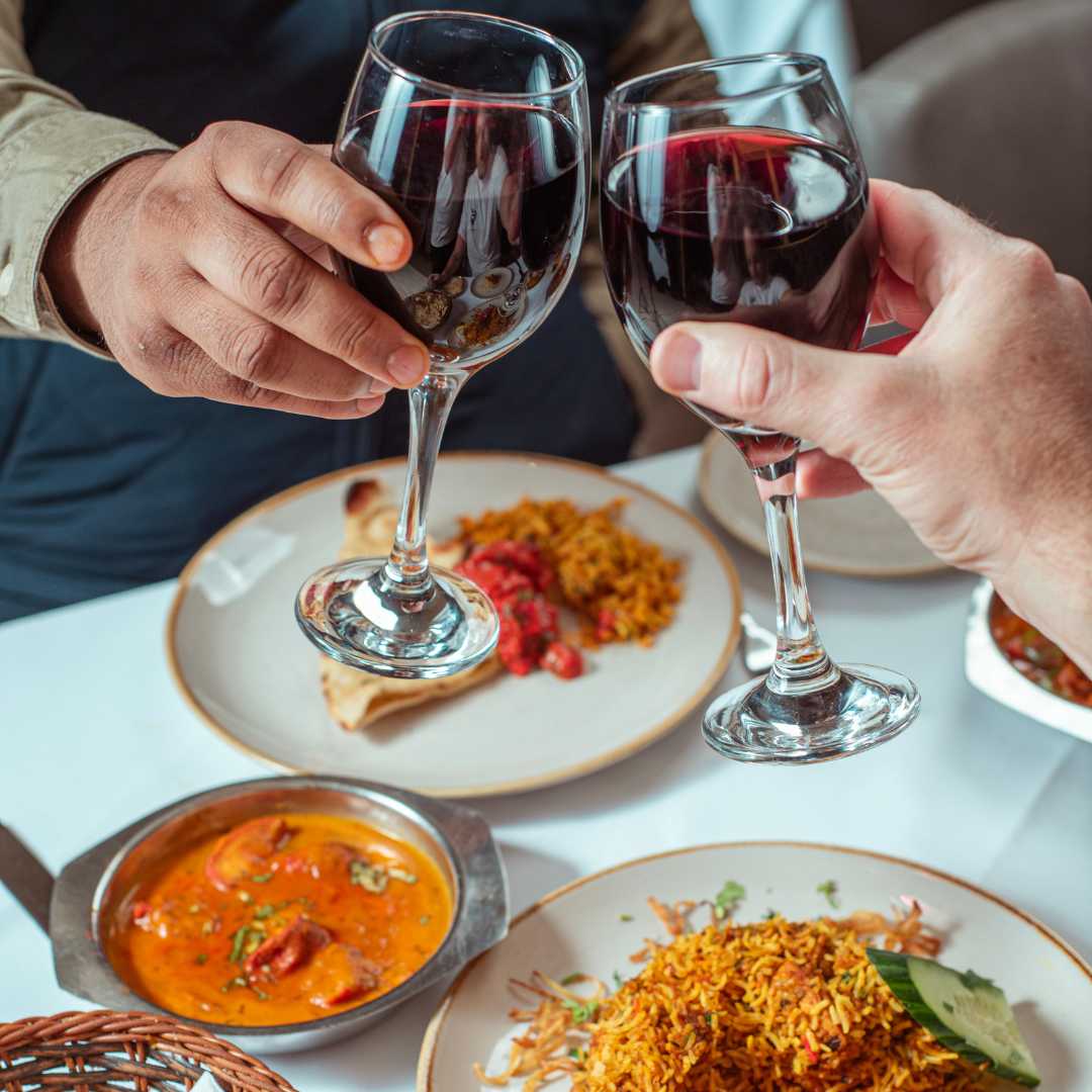Cheers, to award-winning food & beautiful drinks 🍷 We have a great selection of after-dinner spirits to complete your feast at The Radhuni! Book through the link in our bio.