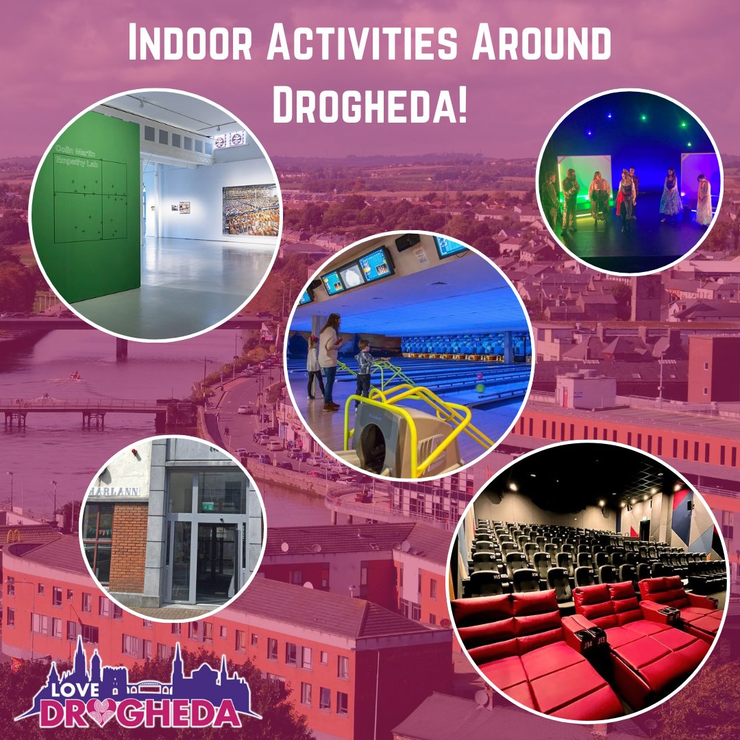 With weather warnings in place we’ll certainly have our fair share of April showers 🌧 But don’t worry, there’s still plenty of fun indoor activities to enjoy around Drogheda! You can go bowling, catch a film in the cinema, visit the library & much more! 😁 #LoveDrogheda