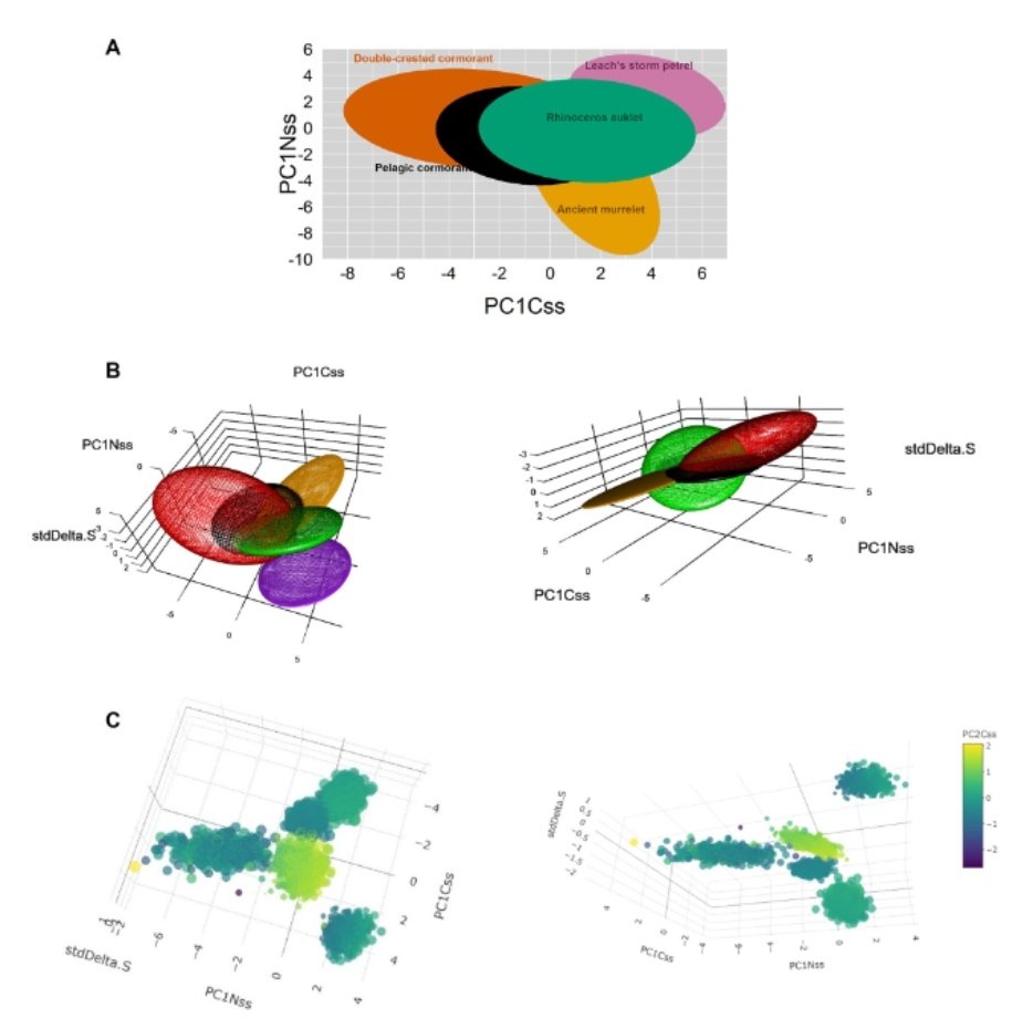 More is better in Hutchinsonian niches! When modelling #seabird #ecological #niches five dimensions provide more information, by using amino acid specific #isotopes as proxies! Check out our new paper @ArcticEcology @Emily_S_Choy J.Elliot & A.Cuba rdcu.be/dDz9P