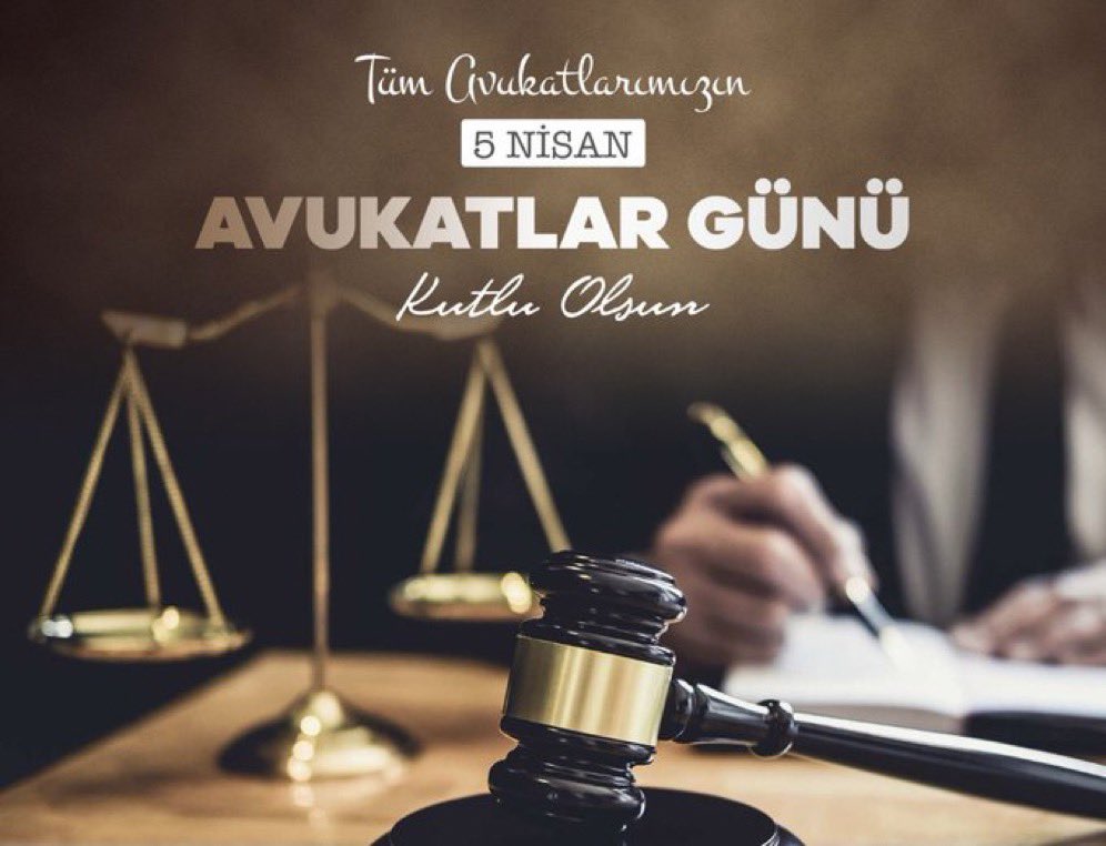 5 Nisan Avukatlar Günü Kutlu Olsun⚖️ Başta Kızım Betül olmak üzere ; Adaletin teminatı, hukukun yılmaz savunucuları olan değerli avukatlarımızın Avukatlar Günü'nü tebrik ediyorum.