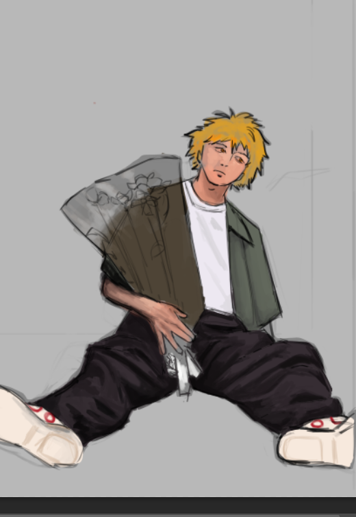 Art1ken's tweet photo. part 2 wip denji https://t.co/taILmKAoup
