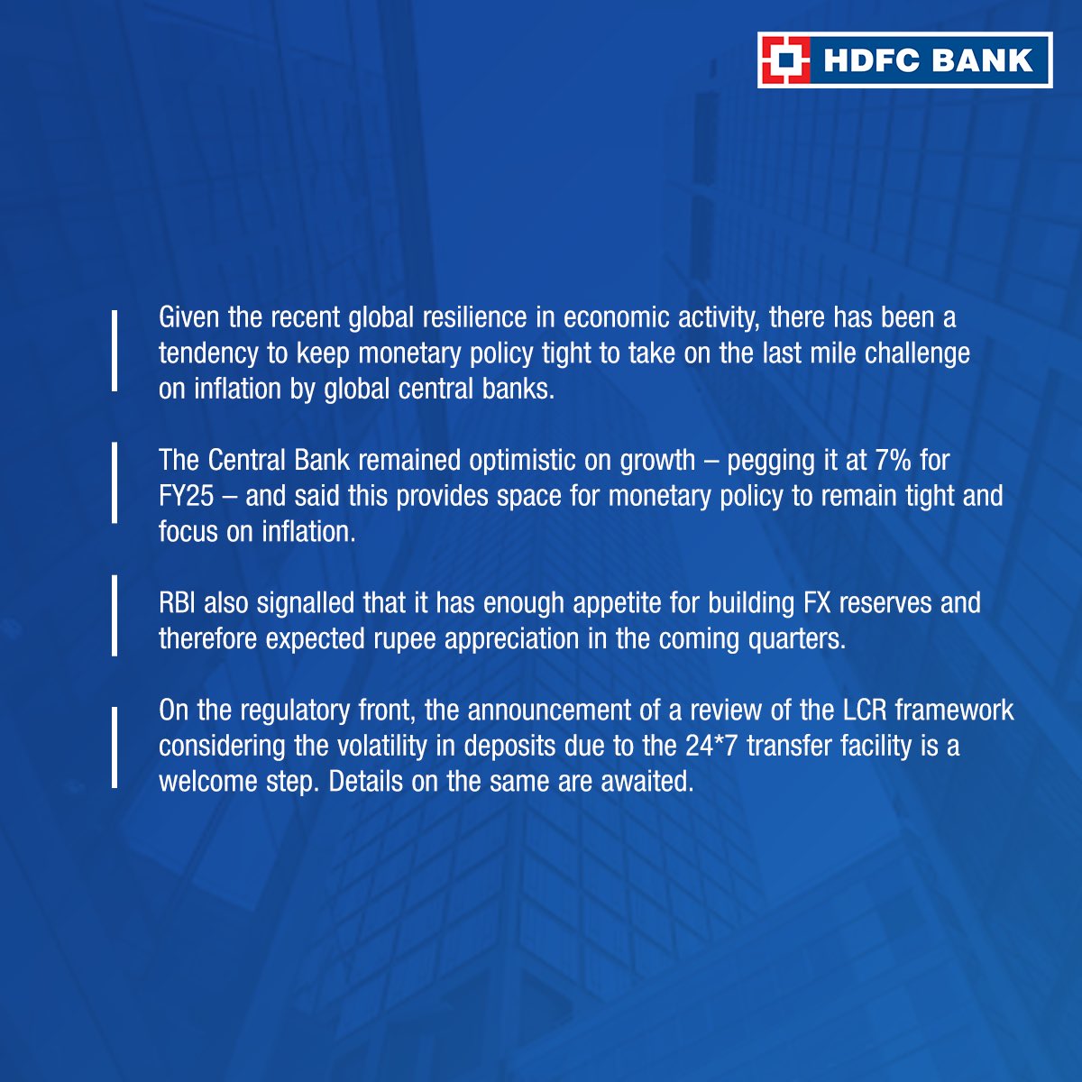 “Given the recent global resilience in economic activity, there has been a tendency to keep monetary policy tight to take on the last mile challenge on inflation by global central banks.”, says HDFC Bank’s Chief Economist - Mr Abheek Barua.   Read below for more –   #HDFCBank…