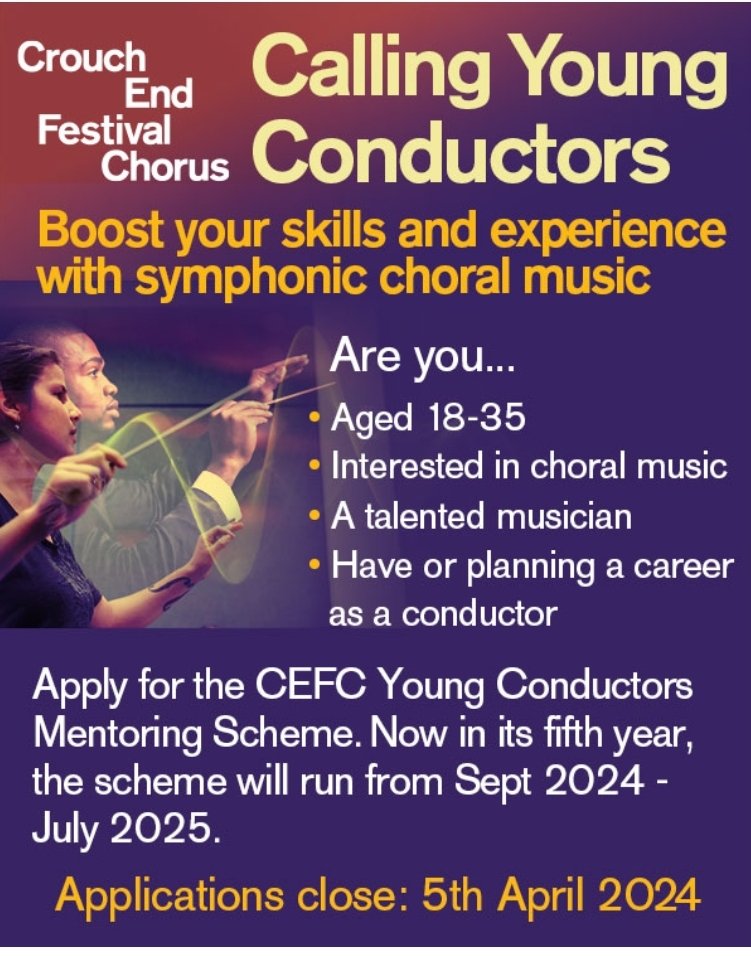 Today is the final day to submit applications for our #YoungConductorMentoringScheme. Our previous participants have gone on to fabulous conducting positions, so for your chance to take part, don't delay, apply now! Visit cefc.org.uk/about-us/young… to find out more.