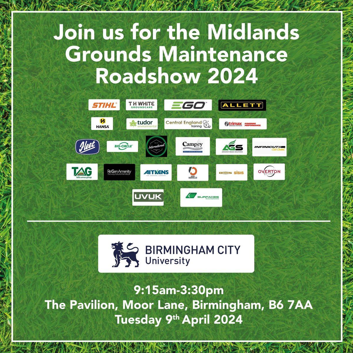 Join us for the Midlands Grounds Maintenance Roadshow 2024! A FREE event that brings together industry leaders and showcases new product innovations in the grounds maintenance sector. Register your interest here 📷 fleetlinemarkers.co.uk/pages/contact-… 📷 Tuesday 9th April 2024 📷 The…