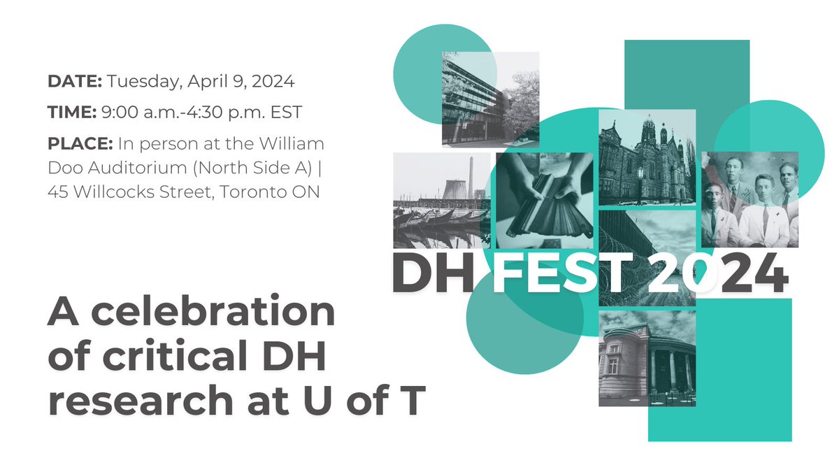 🎈We're celebrating three years of CDHI! Next Tuesday we'll host #DHFest — a showcase of the critical #DigitalHumanities research and knowledge mobilization happening across #UofT. Event program is now available! See what's happening April 9th at uoft.me/DH-Fest.