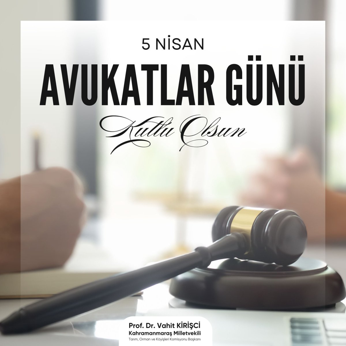 Hukukun adaletle buluştuğu noktada, toplumun huzuru ve güveni için her zaman doğruyu gözetip gerçeği savunan avukatlarımızın 5 Nisan #AvukatlarGünü'nü kutluyorum.