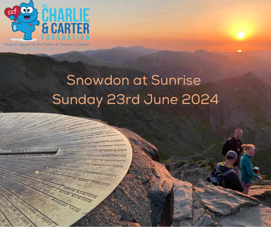 Are you looking to challenge yourself in 2024? Take part in Snowdon at Sunrise! ⛰ Our mountain guides will take you up Snowdon in the dark so you can see the sunrise as you climb! Registration is £50 per person register.enthuse.com/ps/event/Snowd… #CCFFundraising #FundraisingFriday