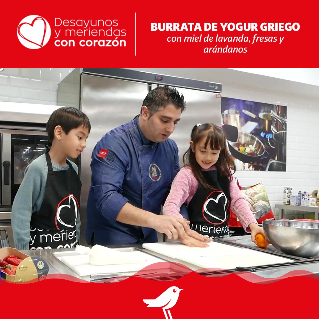 Conviértete en un chef increíble siguiendo el paso a paso de nuestra receta para burrata de yogur griego con miel de lavanda, fresas y arándanos ❤️ 🧒Súmate a nuestra iniciativa de Desayunos y Meriendas Con Corazón #ConCorazón #DesayunosYMeriendas