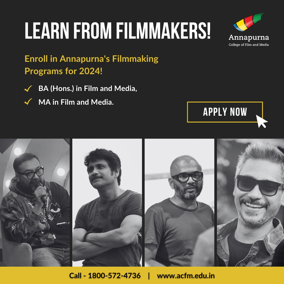 🎬✨ Learn from Filmmakers ✨🎬 Set your creativity free through innovation, Generative AI, and Virtual Production. Whether you are eyeing a BA or an MA, we are here to transform your artistic vision. 🌟🔗 Enroll now and redefine your creative journey. acfm.edu.in/apply-now-ba