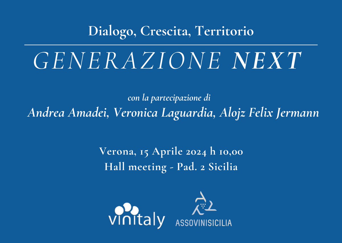 Ci vediamo lunedì 15 Aprile alle ore 10 nell'area istituzionale della Regione Sicilia con il talk “Generazione Next: dialogo, crescita, territorio”, dedicato al neo-gruppo di giovani under 40.