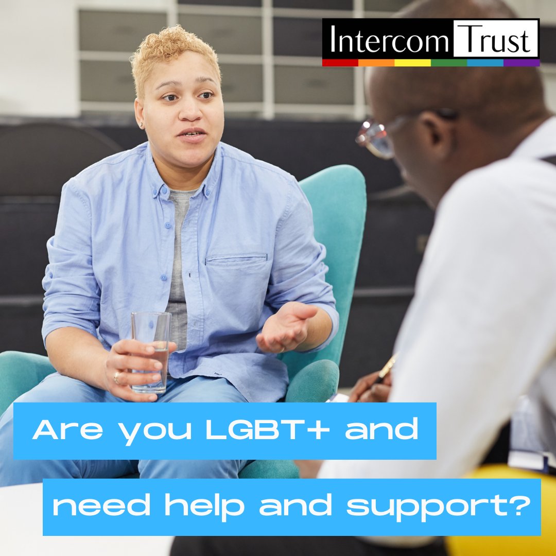 Are you LGBT+ and need help and support? 🌈 Our Low-Cost Counselling service can offer in-depth, therapeutic support and help you talk through your experiences. Find out more on our website: intercomtrust.org.uk/lgbt-counselli…