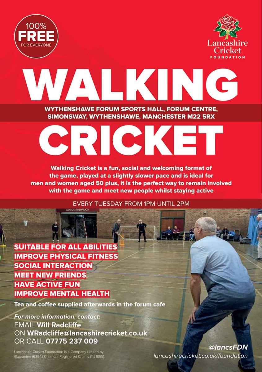 *** New *** #WalkingCricket is a slightly slower paced game, ideal for older people and all abilities... 🏏