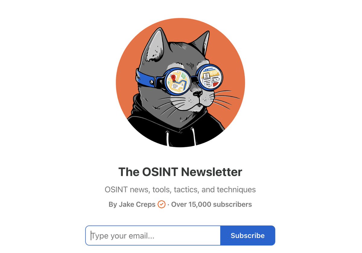 🎉The OSINT Newsletter now has over 15,000 subscribers.