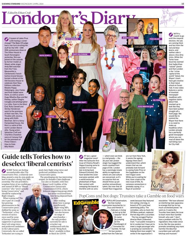 Lovely to see Andy in the Evening Standard this week! ❤️