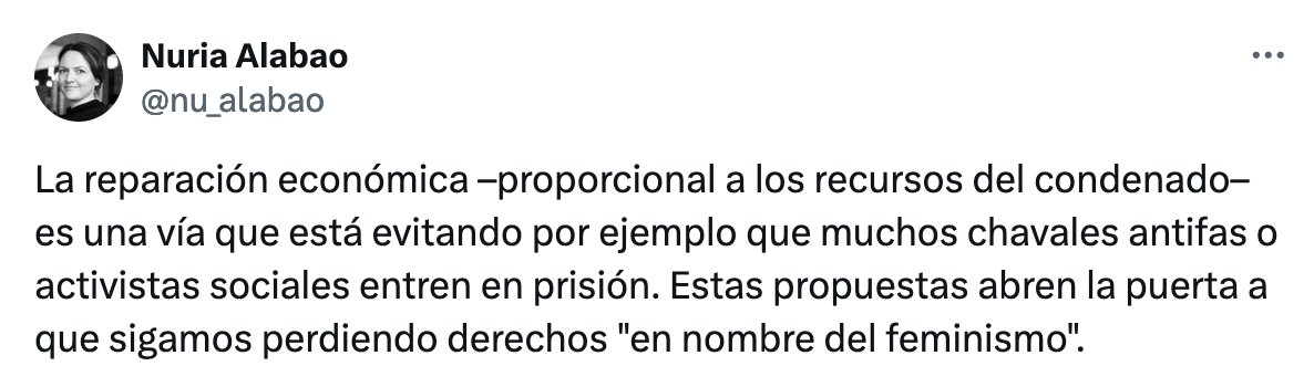 Esta petarda ya no sabe qué inventar para que no haya violadores en la cárcel. Que los violadores paguen y salgan, claro que sí, @nu_alabao. Que no se dónde vamos a llegar en nombre del feminismo.